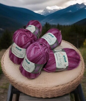 Sockenwolle Hot Socks 5 X 100g 30 !4 fach Superwash Malcesine Mehrfarbig Gründl