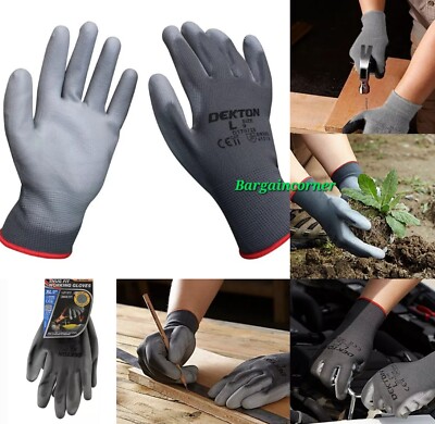Arbeitshandschuhe (D2) Snug Fit Pu Coated Ultra Grip Handschutzhandschuh Garten DIY