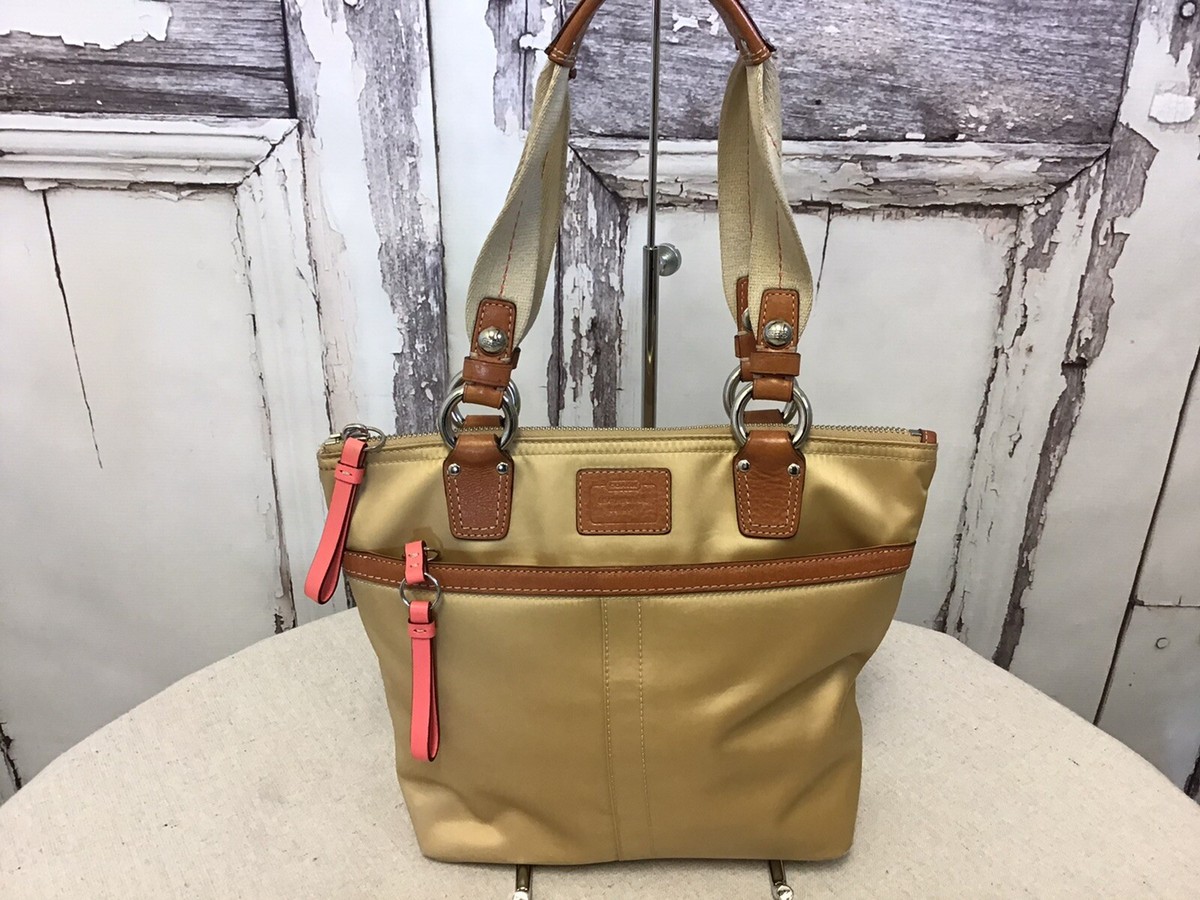 Coach Champagne Hamptons Mini Satin Tote Bag 11744 | eBay