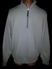 HUGO BOSS Distress Polo Mens Long Sleeve Light Weight Sweatshirt Blue Size Large
