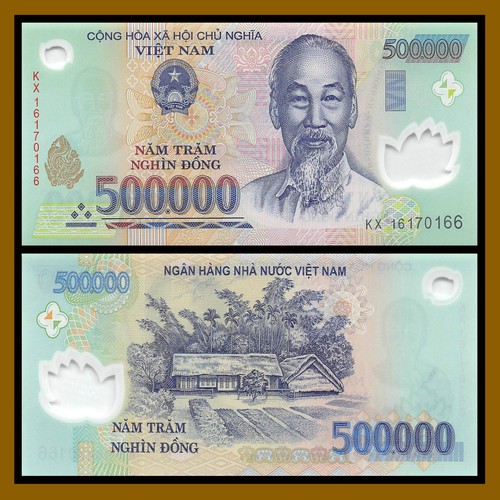 vietnam vietnamese (500 thousand) 500000 dong x 2 pcs (1 million