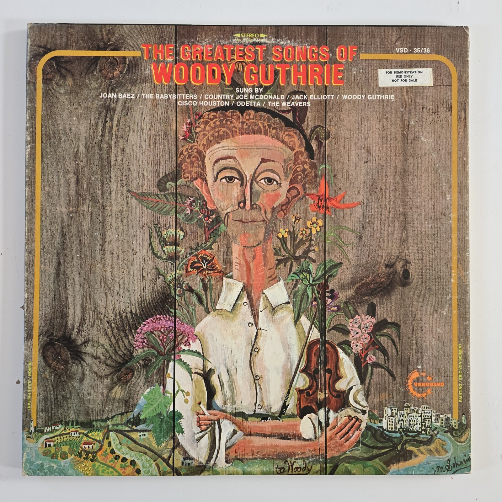 Woody Guthrie The Greatest Songs WLP Promo x2 Vinyl LP VANGUARD RECORDS RARE