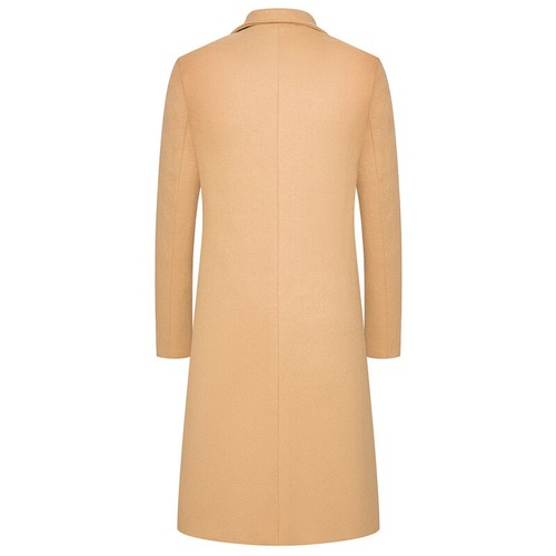 Men Thick Windbreaker Long Coat Jacket Outwear Trench Coat Classic Formal - Picture 7 of 18