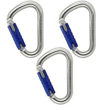 3 x Carabiner ALIENS HMS Trilock Safety Carabiner Climbing Harness Geocaching