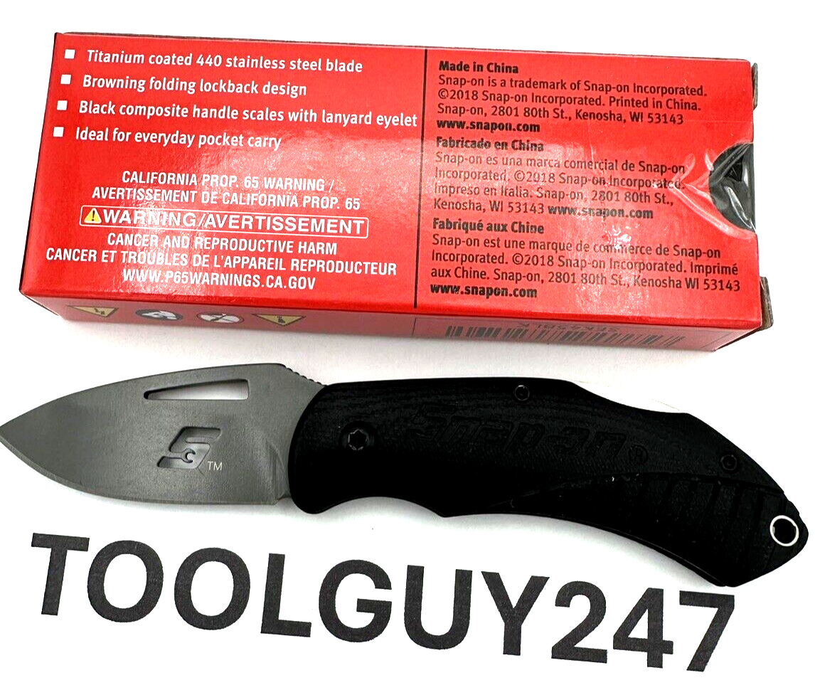 nakka2 SNAP ON TOOLS SEK45BLK Compact Folding TNT Lockback Knife Black