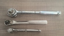 Lot Of 3 Craftsmen Ratchets 1/2" - 43797, 3/8" - K2AB - 44808 & 1/4"- 43795
