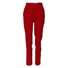 DOLCE & GABBANA Pants Red Wool Mid Waisted Tapered Trousers IT38/US4/XS 1120usd