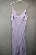 Madison Studio Intimates Purple Embroidered Beaded Slip Dress-Size Large-Fairy