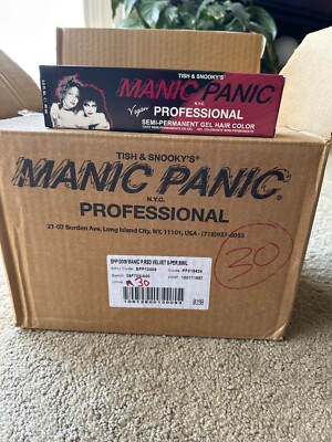 manic panic hair dye case of 3 oz tubes red velvet semi permanent (case of 30)