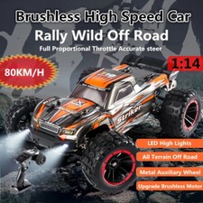 80KM/H Brushless Racing Car 1:14 Remote Control 2.4G All Terrain Off Road Truck