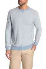 WALLIN  BROS Men's Transitional Striped Grey Blue Sweater Size Medium NWT