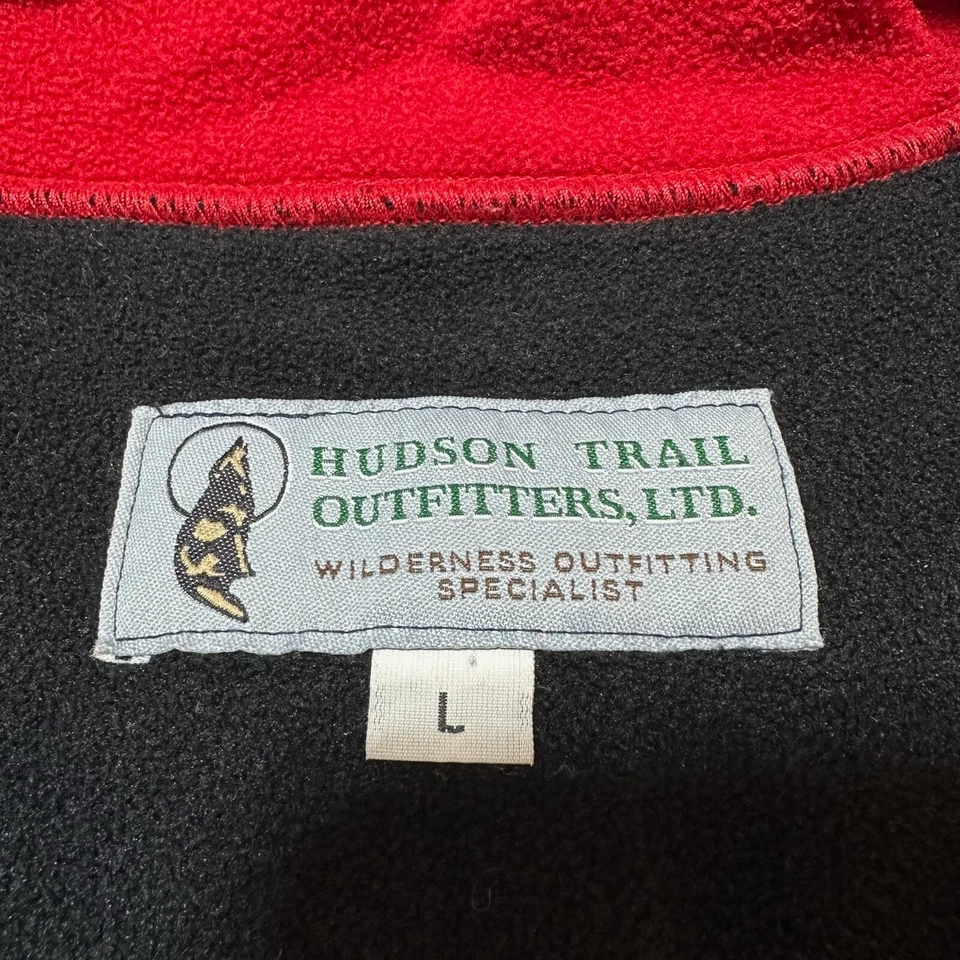 Hudson Trail Outfitters Vest Womens Large Red Fleece Full Zip Polartec Mock Neck — 第 3/4 张图片