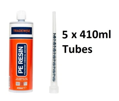 TRADEWISE 5 x 410ml ANCHOR BOND CHEMICAL STUDDING POLYESTER RESIN ANCHORING SYSTEM
