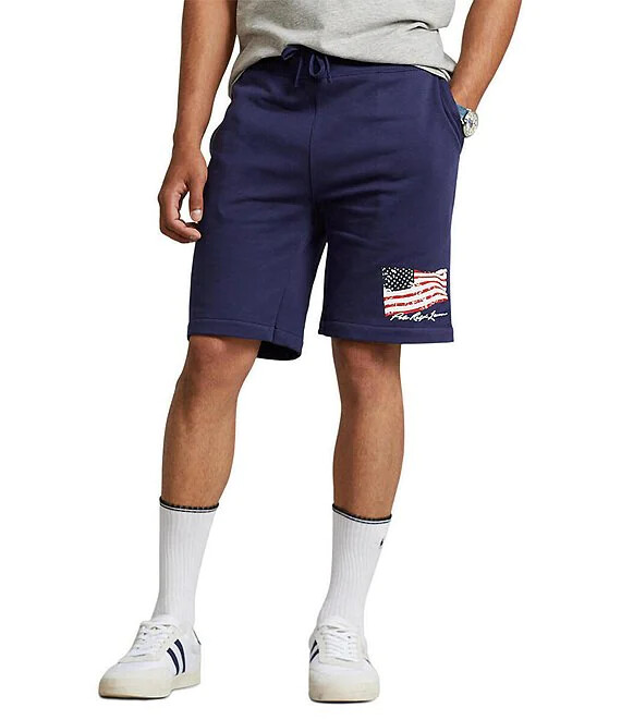 NWT Polo Ralph Lauren Men's USA Logo Fleece Logo Shorts Navy