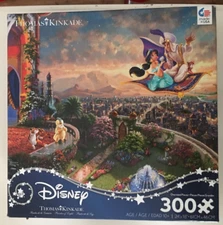 Disney Aladdin Thomas Kinkade 300 Piece Puzzle Ceaco Complete Painter of Light