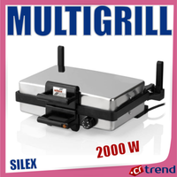 Silex Multigrill Kontaktgrill – 2000W Elektrogrill, Tischgrill, Silber