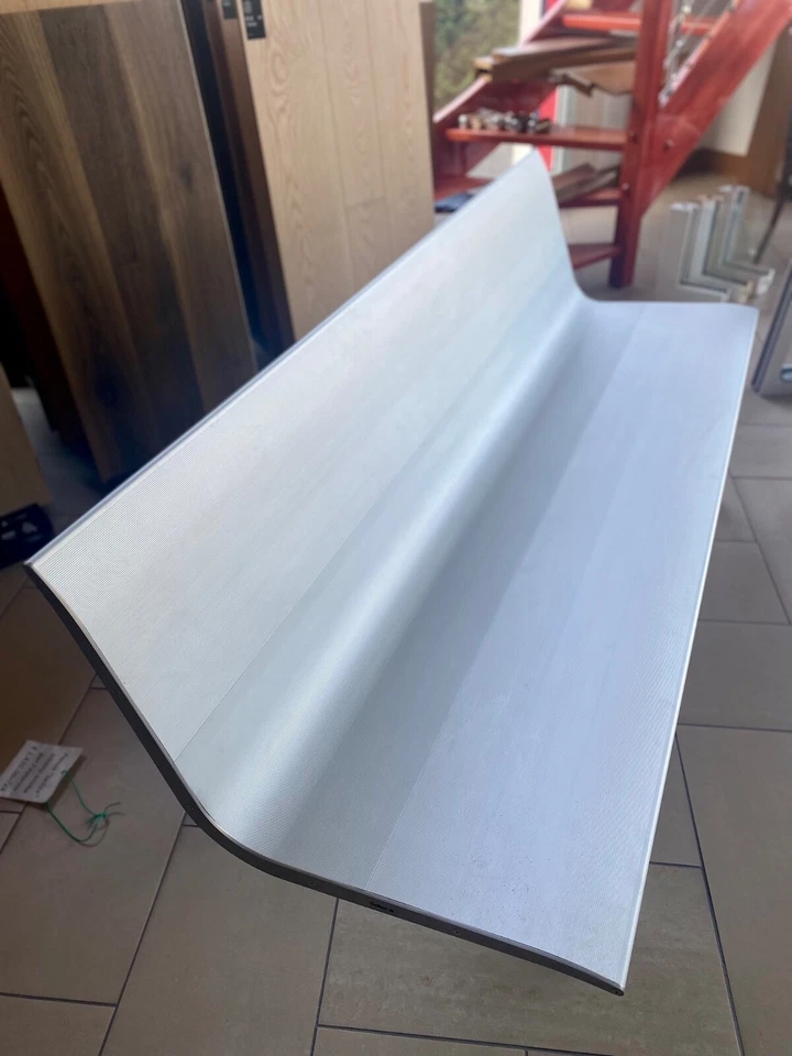 Panca in alluminio Sellex - dim. cm 187 x 62 x h 77 - Uso interno e esterno - Immagine 4 di 4