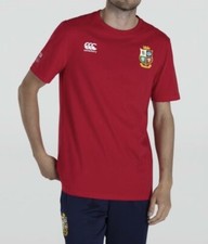 Image of MENS SMALL BRITISH & IRISH LIONS OFFICIAL CANTERBURY COTTON JERSEY TEE - NWTS