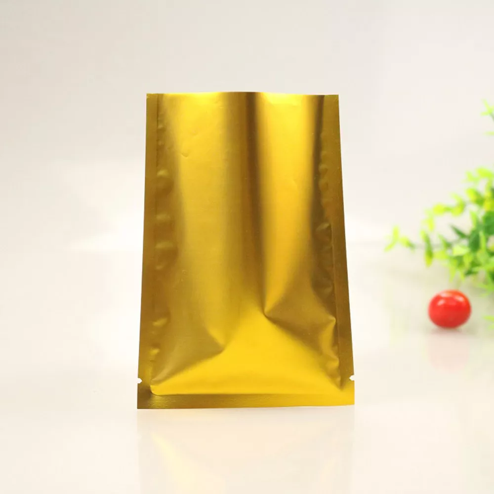 Gold Aluminum Mylar Foil Packaging Heat Seal Bags Food Vacuum Bag Pouches