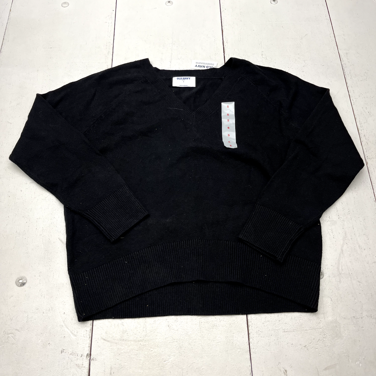 Old Navy V Neck Loose Sweater Old Navy Black V-Neck SoSoft Loose