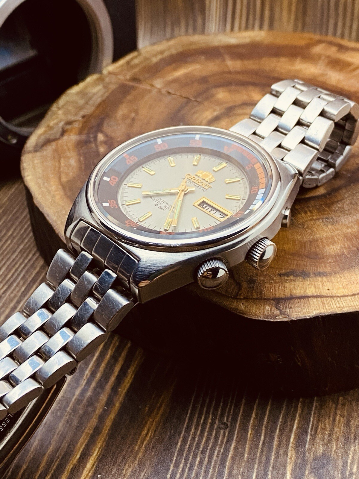 Orient Day/Date World Timer Automatic 46943 CA Me… - image 11