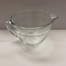 Anchor Hocking Measuring Bowl 2 Qt- 8 Cups Clear Glass Canning Batter Vintage 