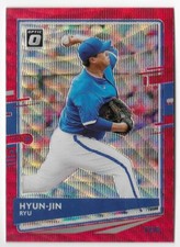 2020 Donruss Optic Red Wave Prizm #107 Hyun-Jin Ryu Toronto Blue Jays Parallel