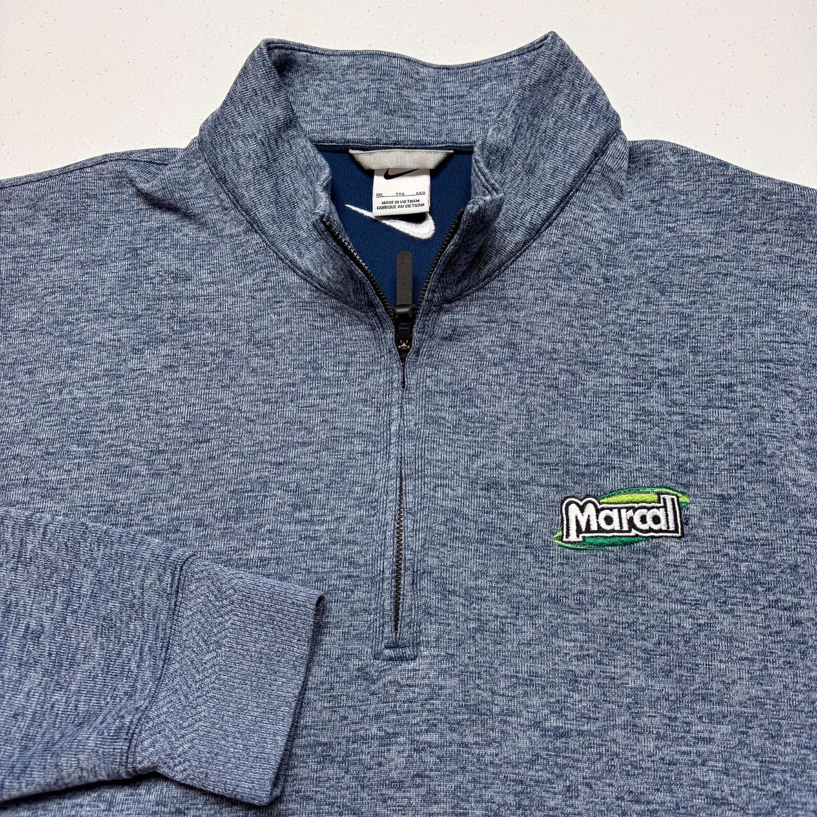 Nike Jacket Mens XXL Blue Fleece 1/4 Zip Athletic Outdoor Gym Marcal FD9892 451