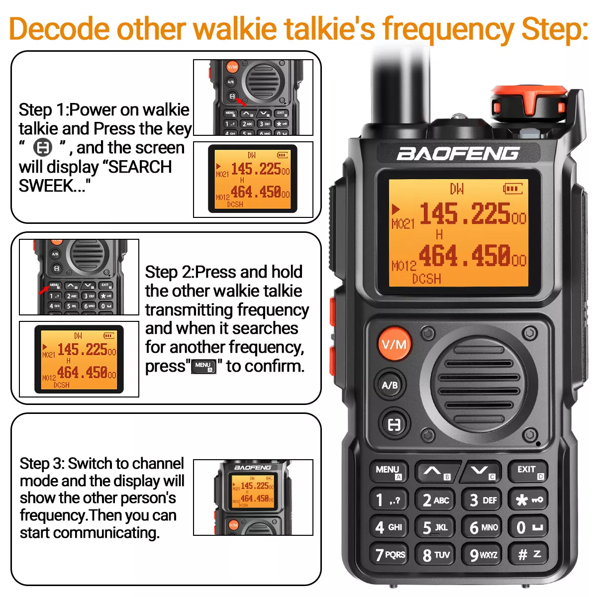 Baofeng UV-K6 Multi Band Walkie Talkie Type-C Long Range NOAA Ham Two Way Radio Baofeng UV-K6 Multi Band Walkie Talkie Type-C Long Range NOAA Ham Two Way Radio