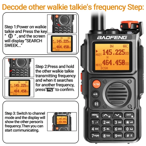Baofeng UV-K6 Multi Band Walkie Talkie Type-C Long Range NOAA Ham Two Way Radio - Bild 7 von 14