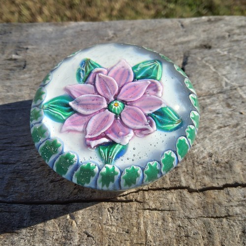 Pisapapeles de vidrio flor de murano con guirnalda Millefiori - Imagen 4 de 24