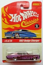 CHARGER 1967 DODGE CHARGER '67 PURPLE 1/64 HOT WHEELS CLASSICS 5 OF 25