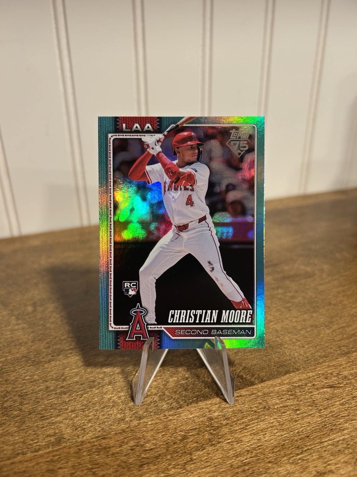 2026 Topps Series 1- Christian Moore #147 Aqua Rainbow Foil RC