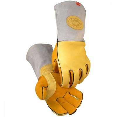 Caiman 1485 American Elkskin Kontour Pattern Wool Insulated Stick Glove X-LRG