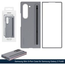Original Samsung Galaxy Z Fold6 Hülle Cover Slim S-Pen Case EF-OF95P Grau + SPen