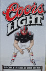 NOS Coors Light FOOTBALL "Tackle A Cold One Here" large tin beer sign 2001 RARE — photo 1
