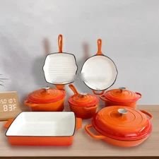 7-5Pc Ceramic Cookware Set Pots & Pans w/ Lids Modern Kitchen Set Preorder