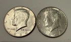 John F Kennedy Half Dollar Lot Of Two 1964 And 1964 D Ungraded Uncertified
