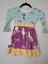 Eleanor Rose Dress Rhonda Style Girls 4-5 Unicorn Floral Print