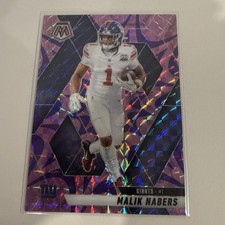 Malik Nabers Pink Mosaic Card 100