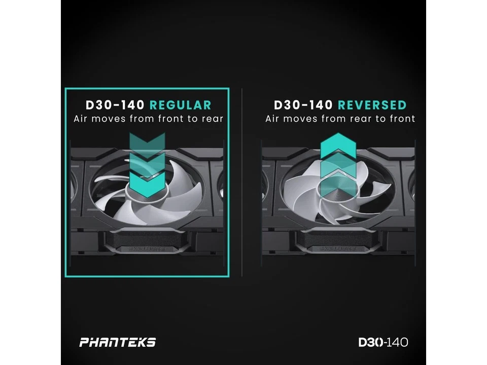 Phanteks D30-140 DRGB PWM FAN, Premium D-RGB Performance Fan, ARGB/DRGB - Image 3 of 4