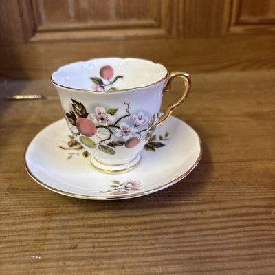 Royal Imperial Rosa Apfelblüte Cappuccino Kaffeetasse und Untertasse Bone China 