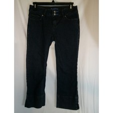 Simply Vera Vera Wang Womens Dark Wash Denim Straight Leg Jeans