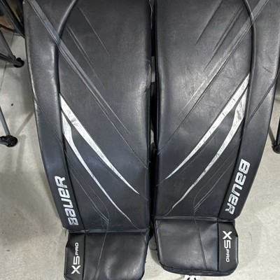 Bauer Vapor X5 Pro Goalie Leg Pads Size S Black/Gray Padded Pair (2)