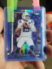 Topps 2025 topps Chrome Riley Leonard Rookie Blue /150 #318 Indianapolis Colts