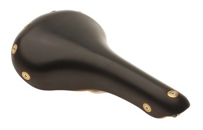 Gilles Berthoud Aspin Saddle Steel Rails Hard Leather Cover Black