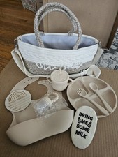 Kiddibodi  Baby Shower Gifts - Basket for Newborn - Gender Neutral Baby Gift 8pc