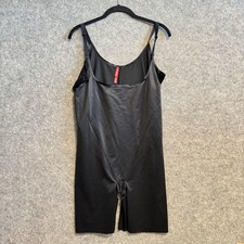 Spanx Shapewear Womens Size 2X Black One Piece Bodysuit Mid Thigh Slimming