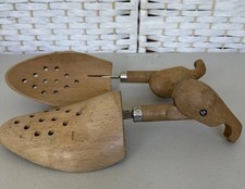 Pair of Vintage Solid Wood Shoe Trees Made in West Germany, Size XL