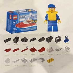 LEGO CITY: Speed Boat (4641) Retired 2001 With Minifig - No Box, No Instructions